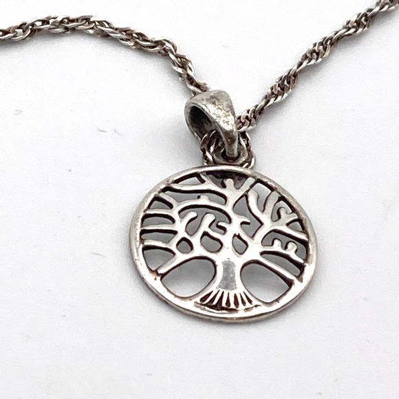 Sterling Silver tree pendant on sterling silver 20” chain - Picture 5 of 10